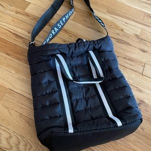 Sephora puffer bag with strap
